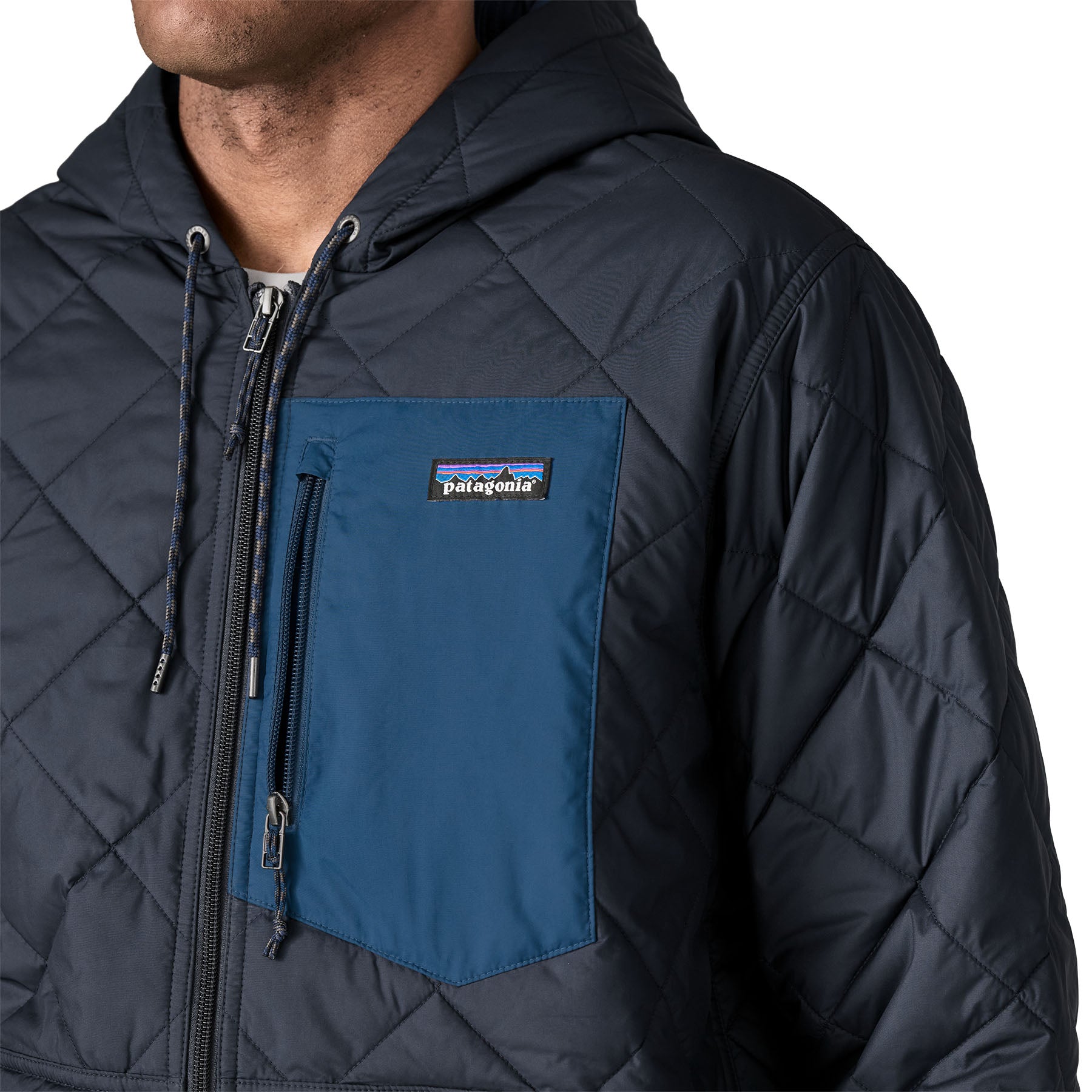 Men's Diamond Quilted Bomber Hoody - Image 5